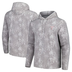 Texas Rangers Tommy Bahama Palm Frenzy Hoodie Long Sleeve T-Shirt - Gray - MLB on Sale