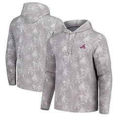 Atlanta Braves Tommy Bahama Palm Frenzy Hoodie Long Sleeve T-Shirt - Gray - MLB on Sale