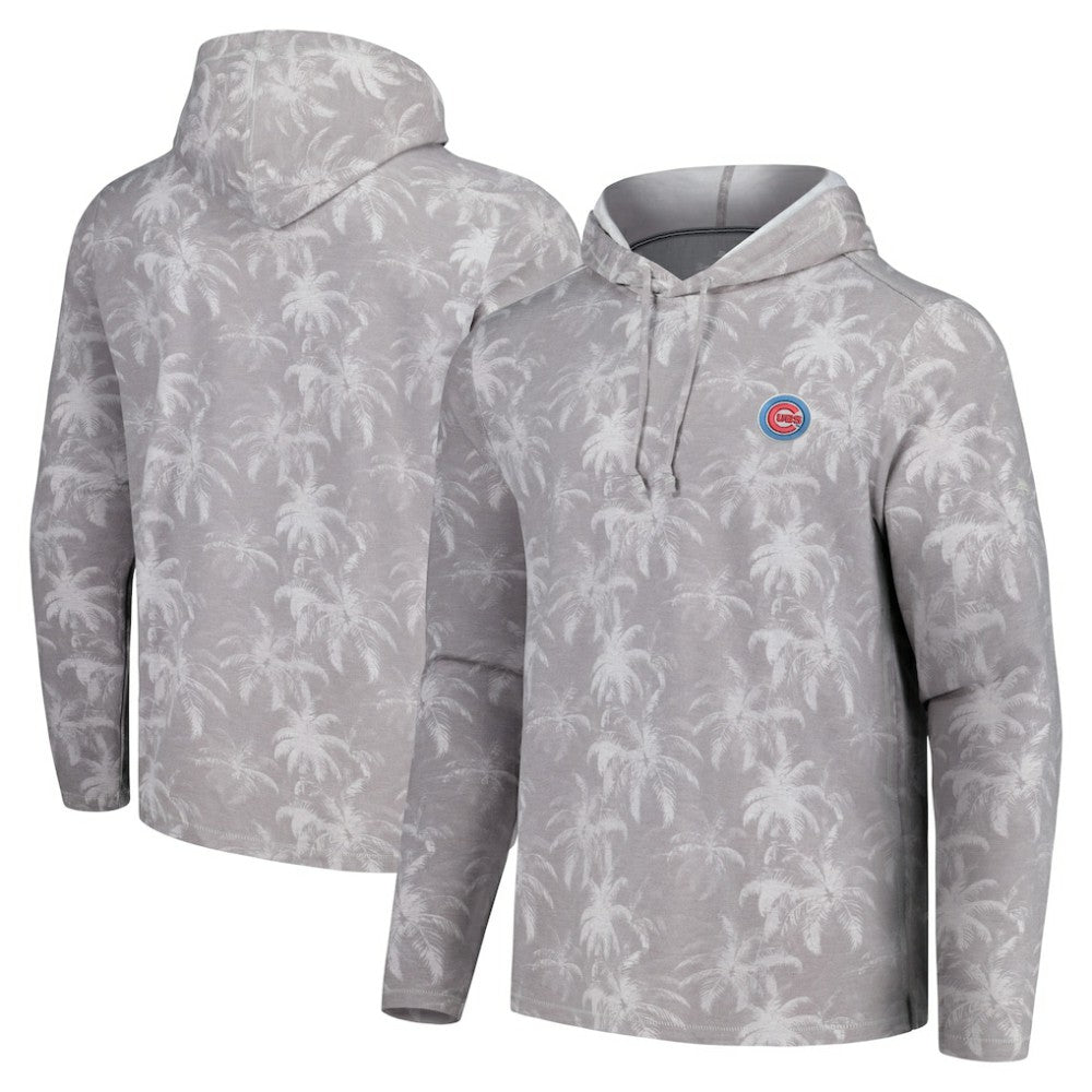 Chicago Cubs Tommy Bahama Palm Frenzy Hoodie Long Sleeve T-Shirt - Gray - MLB Online