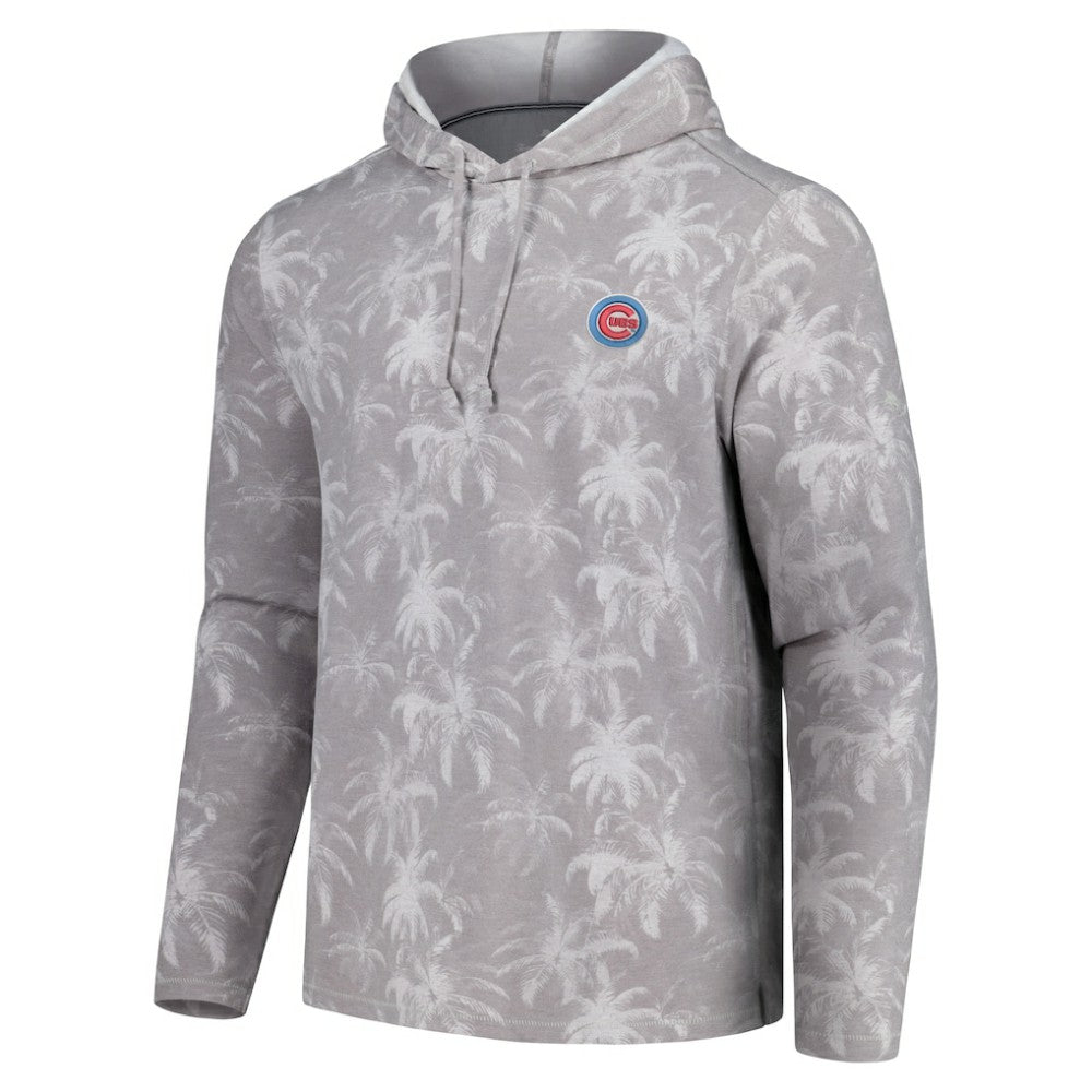 Chicago Cubs Tommy Bahama Palm Frenzy Hoodie Long Sleeve T-Shirt - Gray - MLB Online