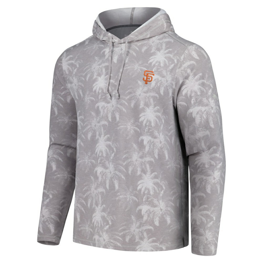 San Francisco Giants Tommy Bahama Palm Frenzy Hoodie Long Sleeve T-Shirt - Gray - MLB Online