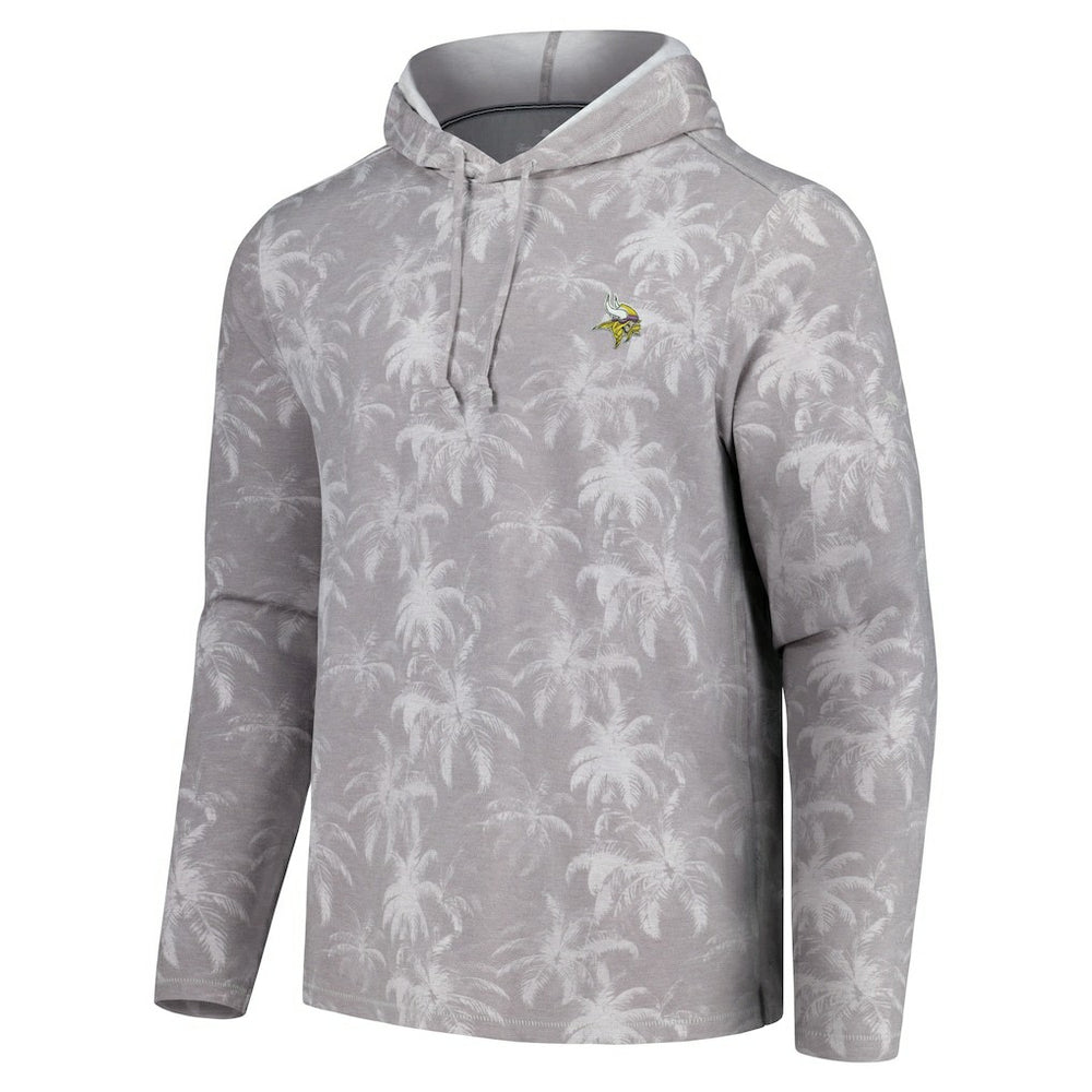 Minnesota Vikings Palm Frenzy Hoodie Long Sleeve T-Shirt Gray