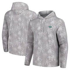 New York Jets Palm Frenzy Hoodie Long Sleeve T-Shirt Gray