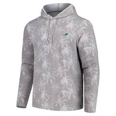 Miami Dolphins Palm Frenzy Hoodie Long Sleeve T-Shirt Gray