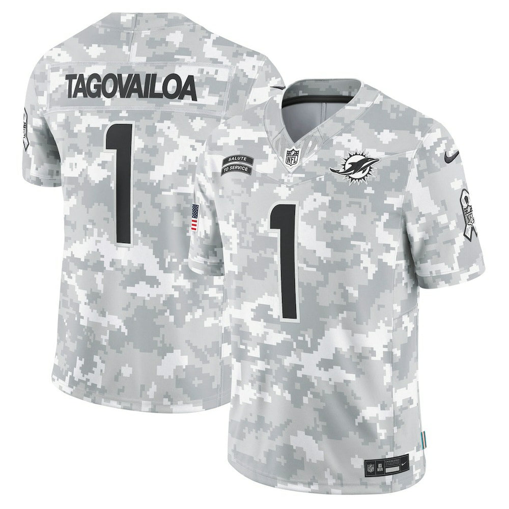 Nike Tua Tagovailoa Miami Dolphins 2024 Salute to Service Limited Jersey Arctic Camo