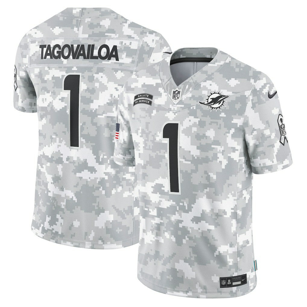 Nike Tua Tagovailoa Miami Dolphins 2024 Salute to Service Limited Jersey Arctic Camo