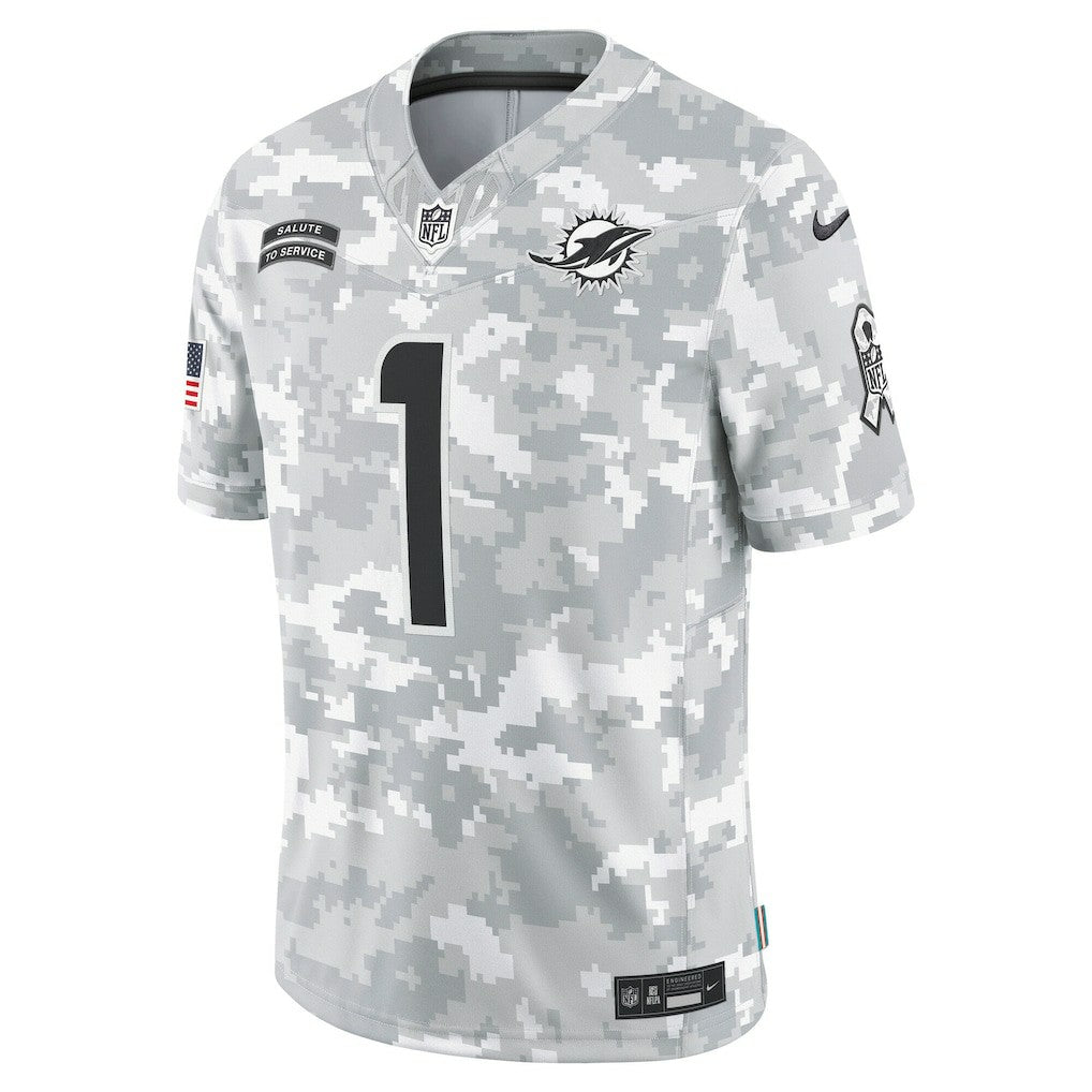 Nike Tua Tagovailoa Miami Dolphins 2024 Salute to Service Limited Jersey Arctic Camo