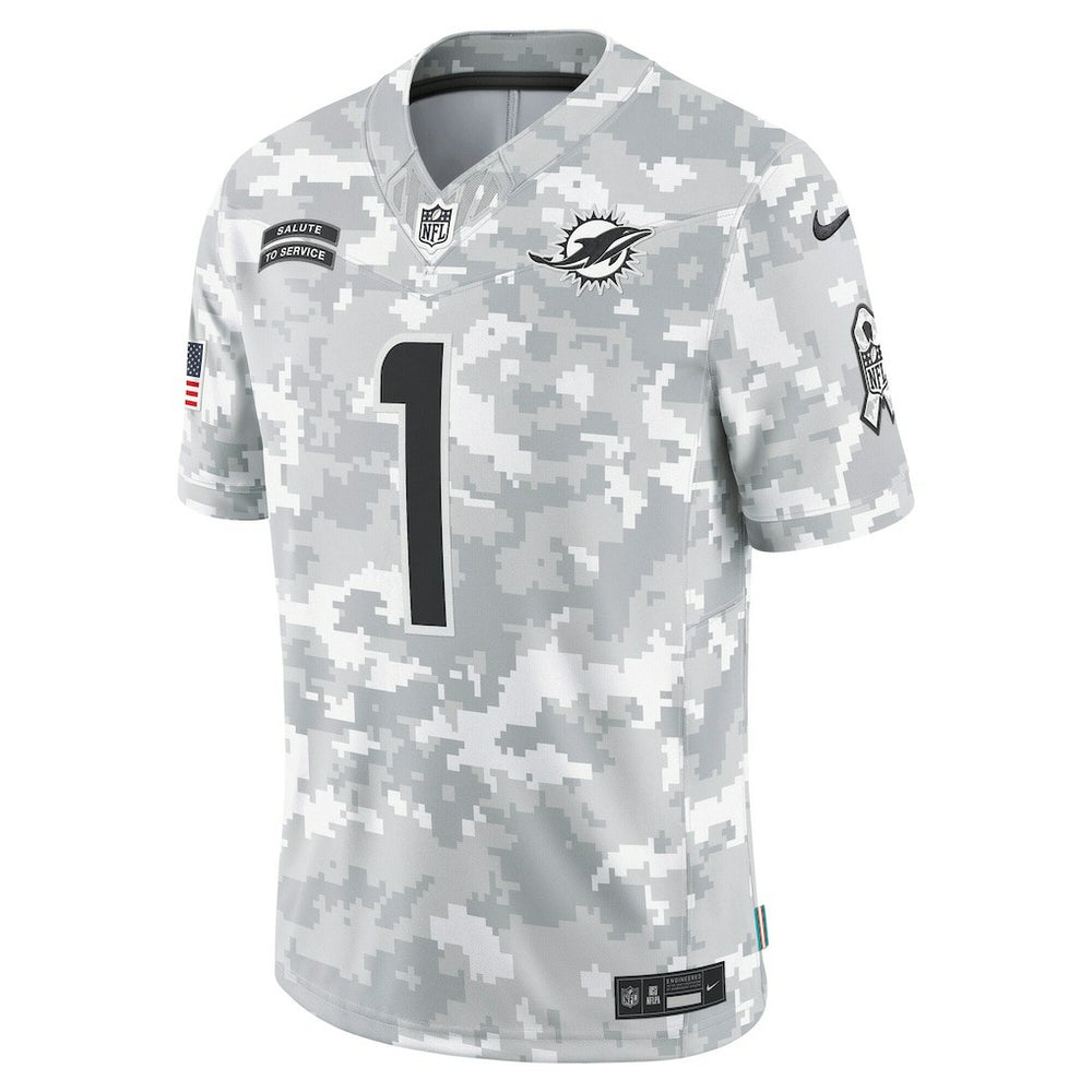 Nike Tua Tagovailoa Miami Dolphins 2024 Salute to Service Limited Jersey Arctic Camo