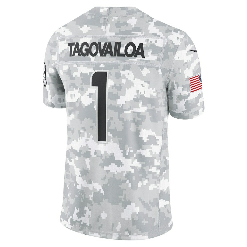 Nike Tua Tagovailoa Miami Dolphins 2024 Salute to Service Limited Jersey Arctic Camo