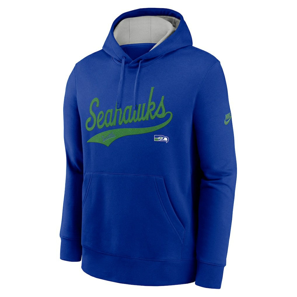 Nike Seattle Seahawks Rewind Club Logo Pullover Hoodie Royal