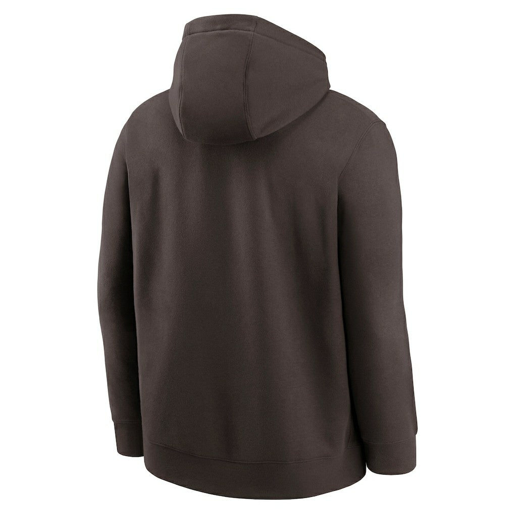 Nike Cleveland Browns Rewind Club Logo Pullover Hoodie Brown