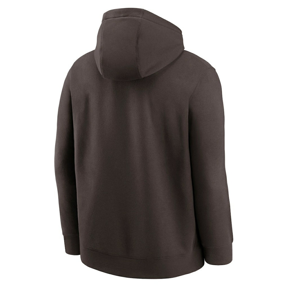 Nike Cleveland Browns Rewind Club Logo Pullover Hoodie Brown