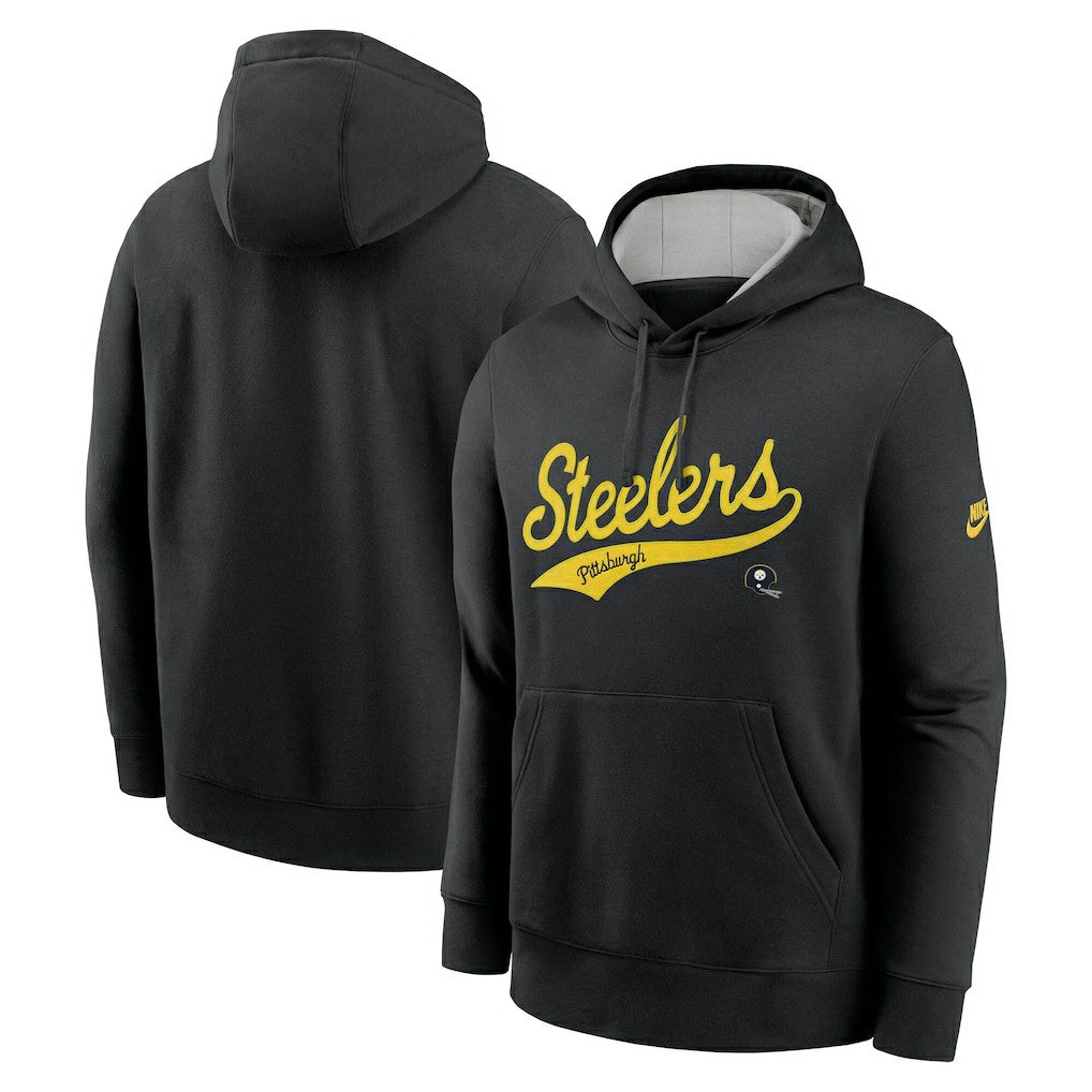 Nike Pittsburgh Steelers Rewind Club Logo Pullover Hoodie Black