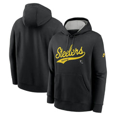 Nike Pittsburgh Steelers Rewind Club Logo Pullover Hoodie Black