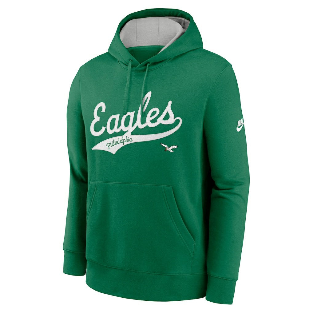 Nike Philadelphia Eagles Rewind Club Logo Pullover Hoodie Kelly Green