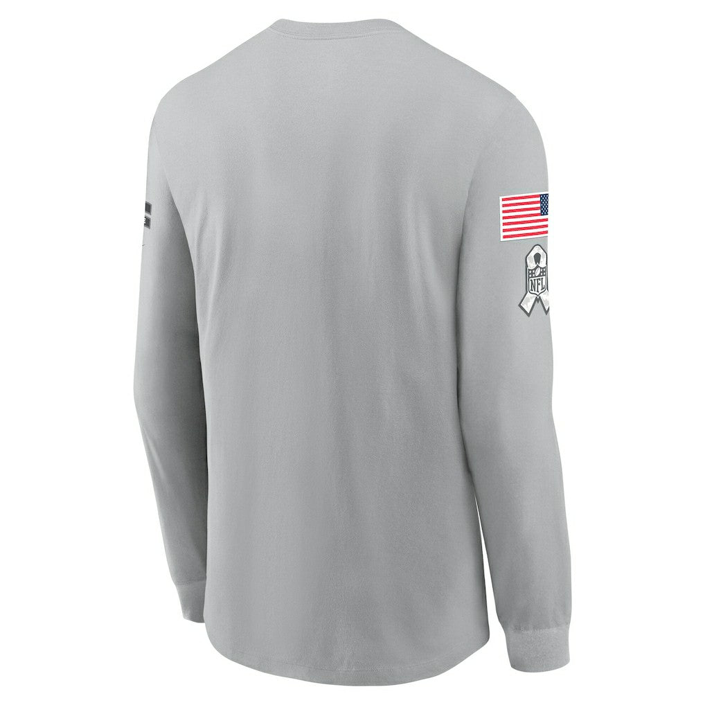 Nike New Orleans Saints 2024 Salute To Service Long Sleeve T-Shirt Gray