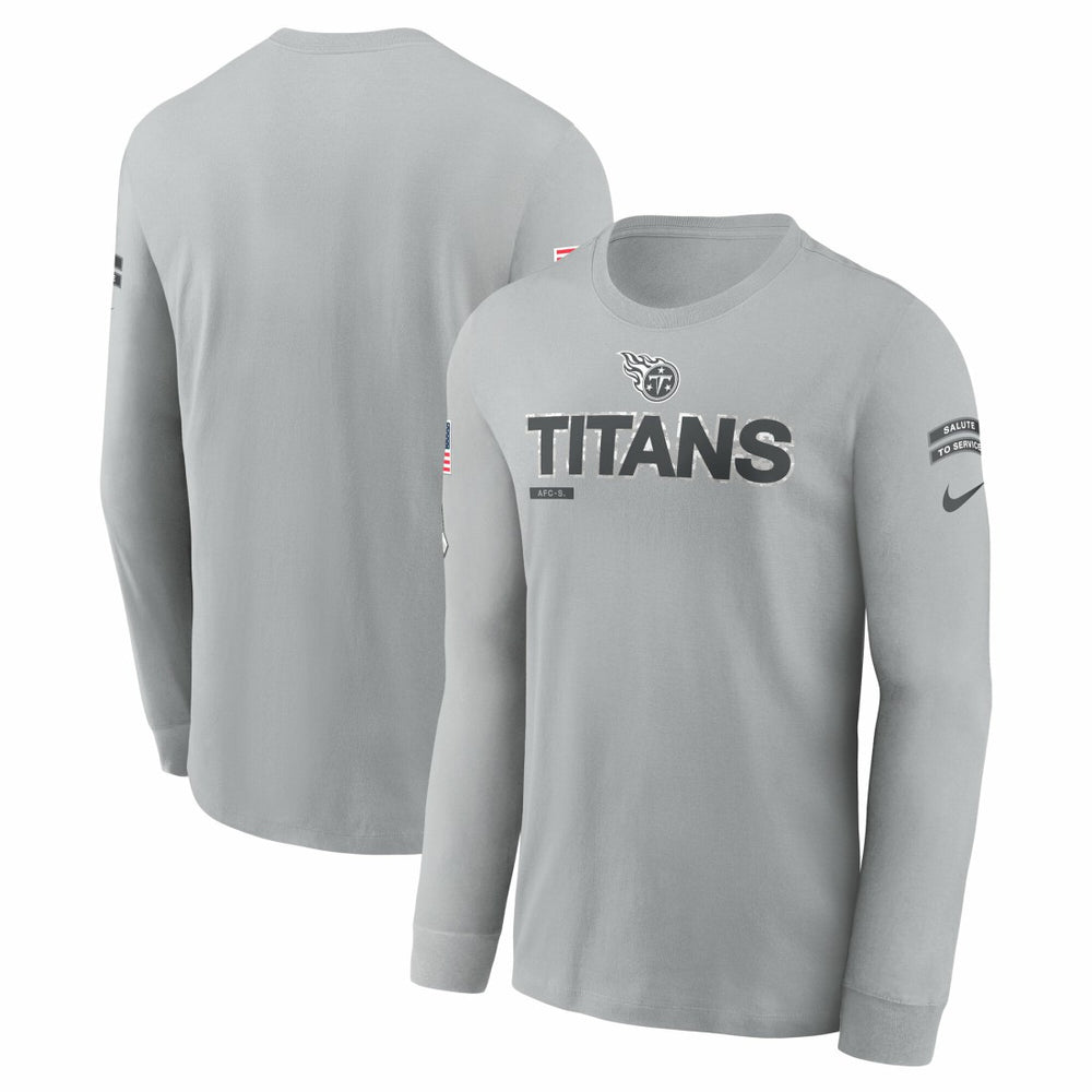 Nike Tennessee Titans 2024 Salute To Service Long Sleeve T-Shirt Gray