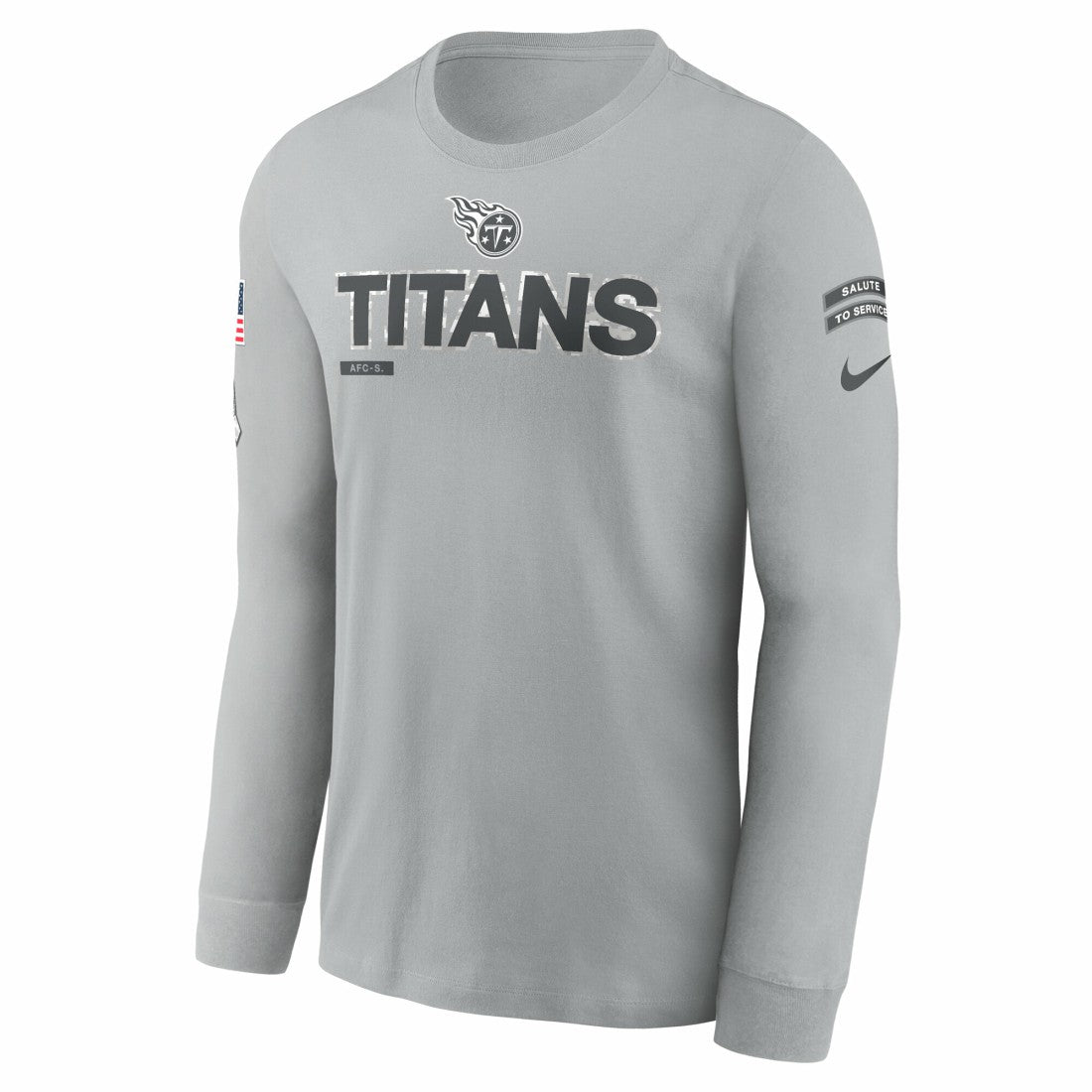 Nike Tennessee Titans 2024 Salute To Service Long Sleeve T-Shirt Gray