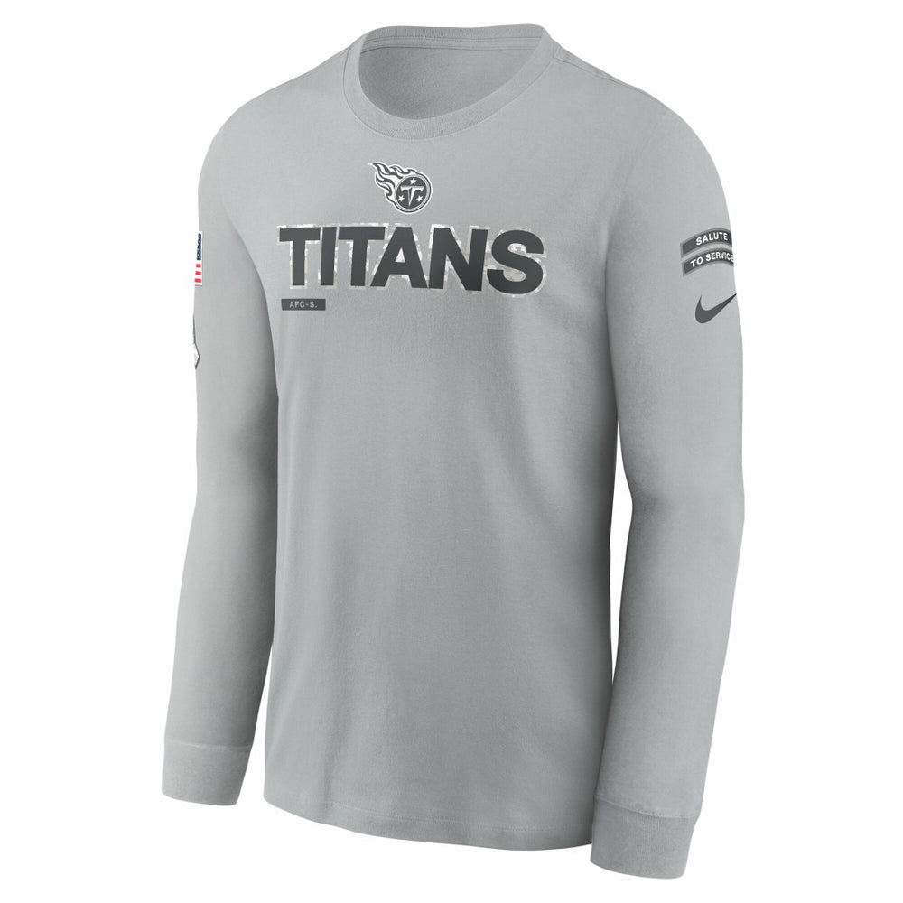 Nike Tennessee Titans 2024 Salute To Service Long Sleeve T-Shirt Gray