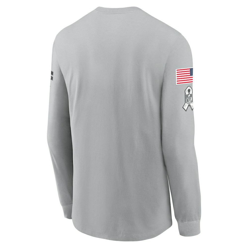 Nike Cleveland Browns 2024 Salute To Service Long Sleeve T-Shirt Gray