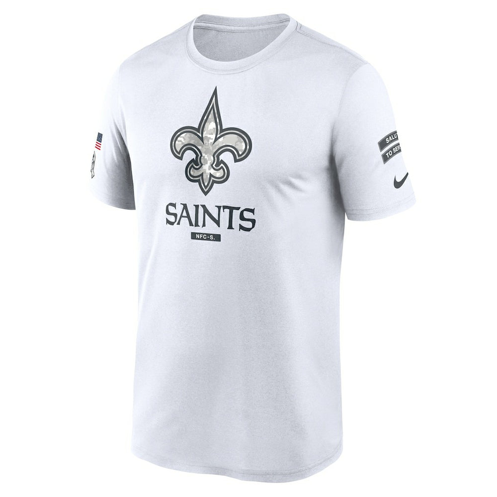 Nike New Orleans Saints 2024 Salute To Service Legend Performance T-Shirt White