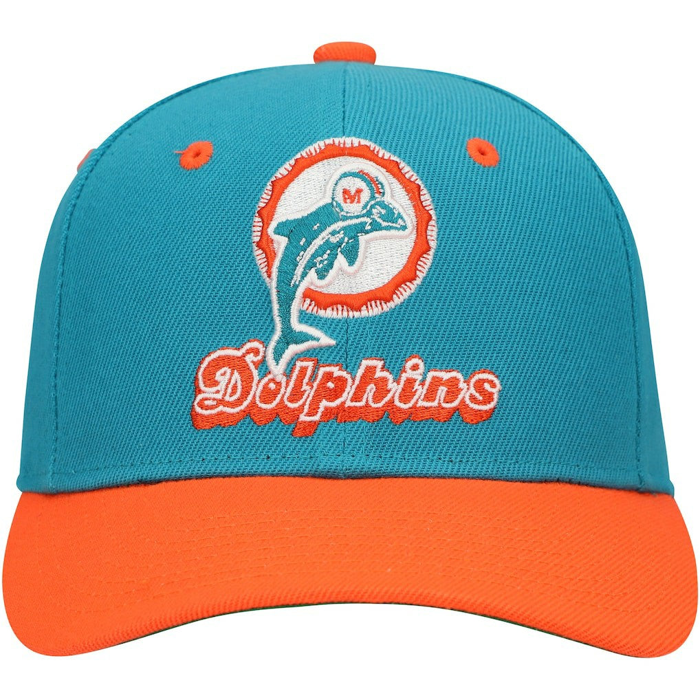 Mitchell & Ness Miami Dolphins Youth All In 2.0 Adjustable Hat Aqua