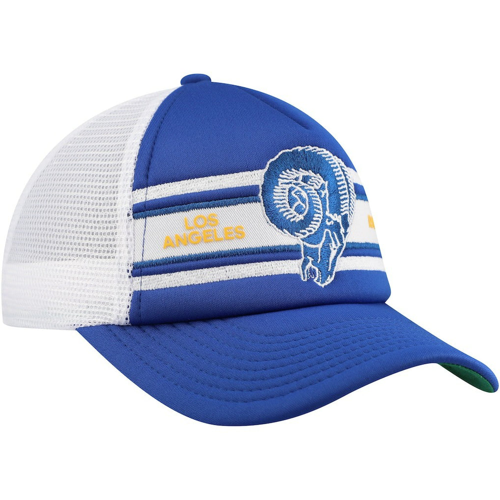 Mitchell & Ness Los Angeles Rams Youth Stripe Trucker Adjustable Hat Royal