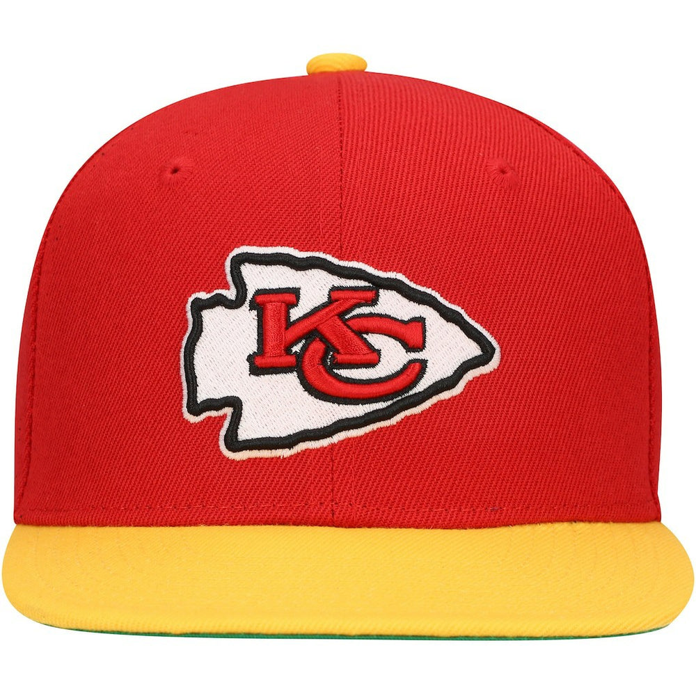 Mitchell & Ness Kansas City Chiefs Youth Team Two-Tone Snapback Hat Red