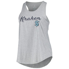 Seattle Kraken Fanatics Women's Plus Size Racerback Tank Top - Heather Gray - NHL 201173336