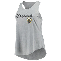 Boston Bruins Fanatics Women's Plus Size Racerback Tank Top - Heather Gray - NHL 201173337