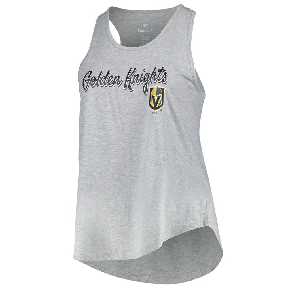 Vegas Golden Knights Fanatics Women's Plus Size Racerback Tank Top - Heather Gray - NHL 201173338