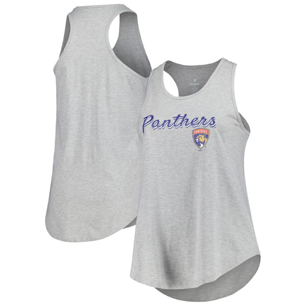 Florida Panthers Fanatics Women's Plus Size Racerback Tank Top - Heather Gray - NHL 201173339