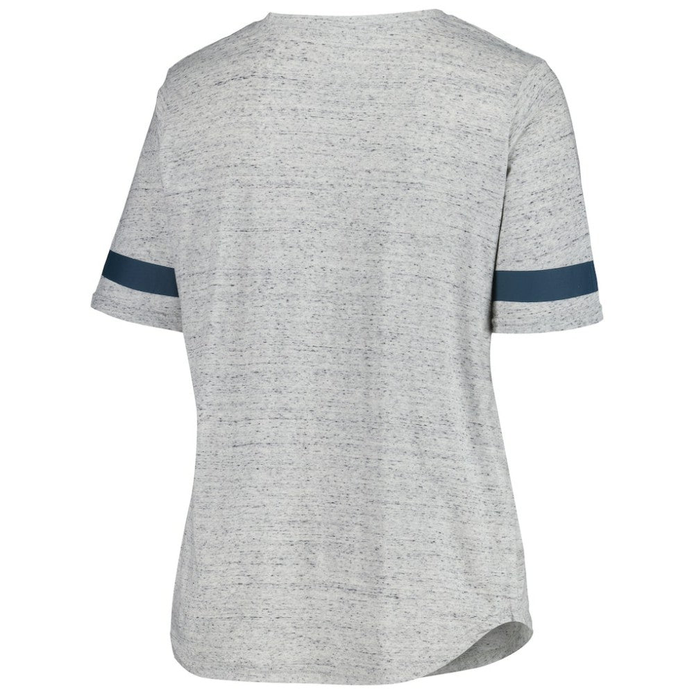 Seattle Kraken Fanatics Women's Plus Size Lace-Up T-Shirt - Heather Gray - NHL 201173349