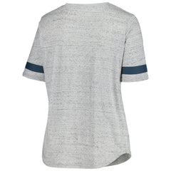 Seattle Kraken Fanatics Women's Plus Size Lace-Up T-Shirt - Heather Gray - NHL 201173349