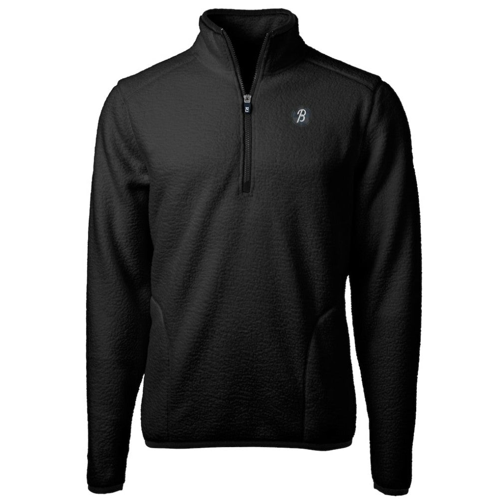 Baltimore Orioles Cutter & Buck City Connect Cascade Eco Sherpa Fleece Quarter-Zip Pullover Jacket - Black - MLB Discount
