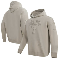 C.J. Stroud Houston Texans Pro Standard Player Name & Number Pullover Hoodie Tan
