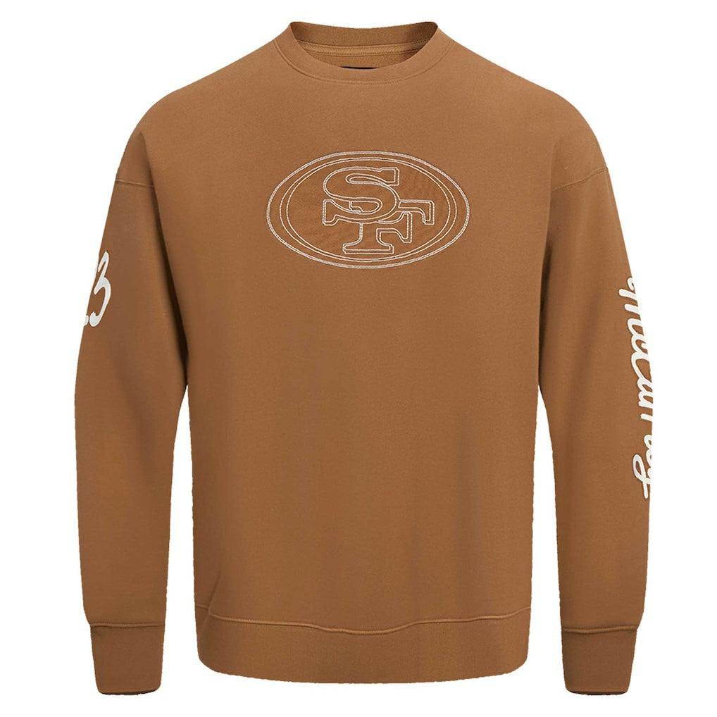 Christian McCaffrey San Francisco 49ers Pro Standard Pullover Crewneck Sweatshirt Brown