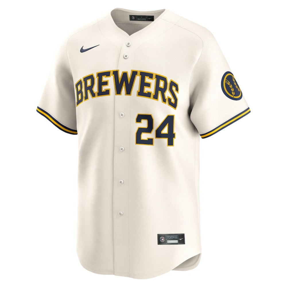 William Contreras Milwaukee Brewers Nike Home Limited Player Jersey - Cream - Nike Discount