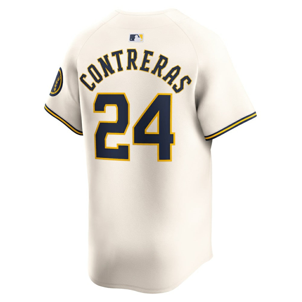 William Contreras Milwaukee Brewers Nike Home Limited Player Jersey - Cream - Nike Discount