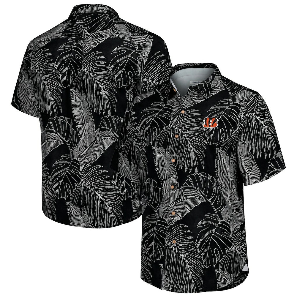 Cincinnati Bengals Sport Vine Line Button-Down Shirt Black