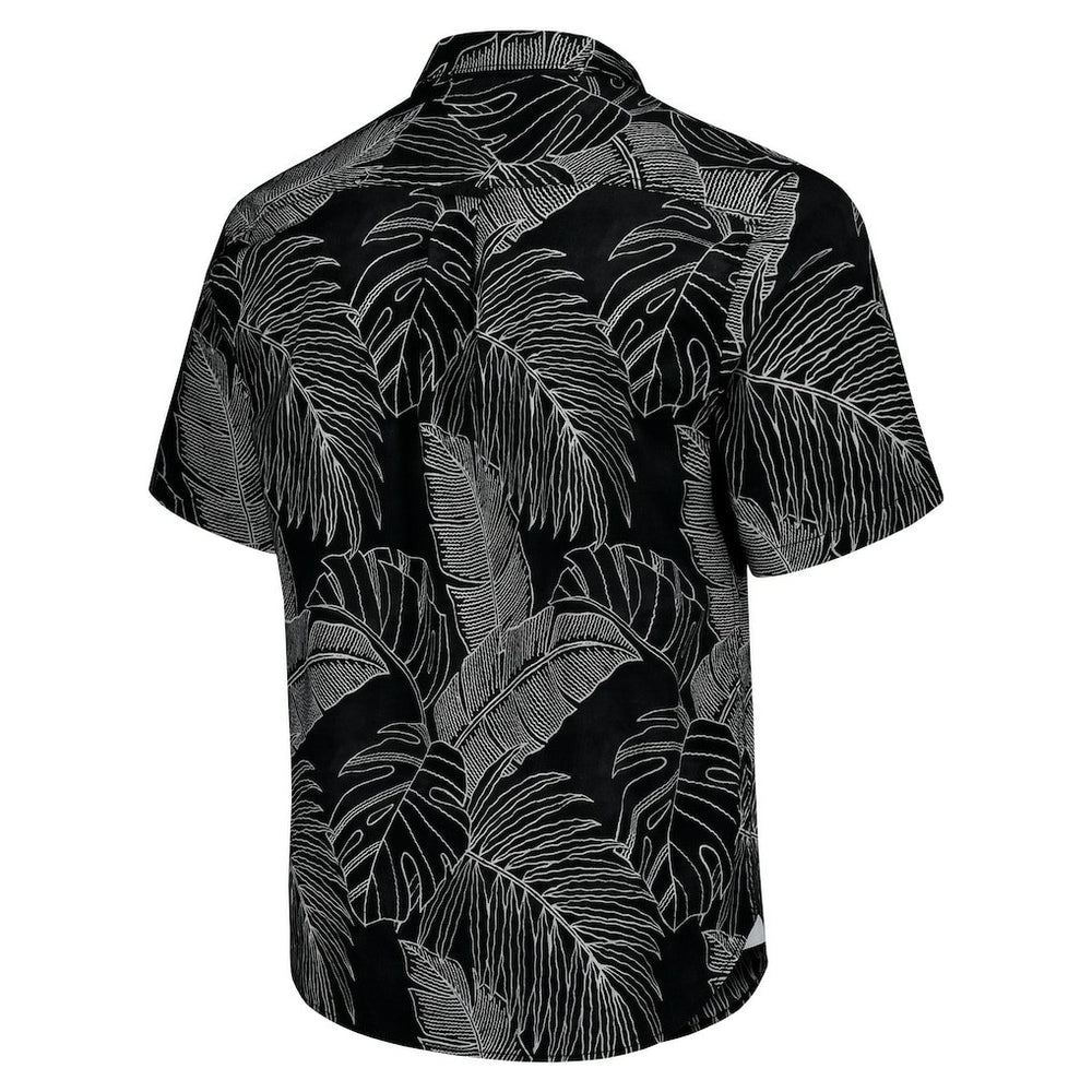Miami Dolphins Sport Vine Line Button-Down Shirt Black