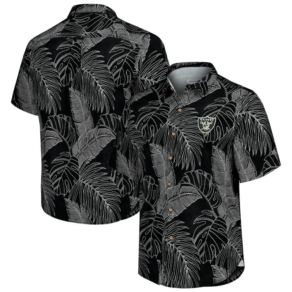 Las Vegas Raiders Sport Vine Line Button-Down Shirt Black