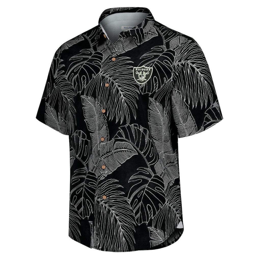Las Vegas Raiders Sport Vine Line Button-Down Shirt Black
