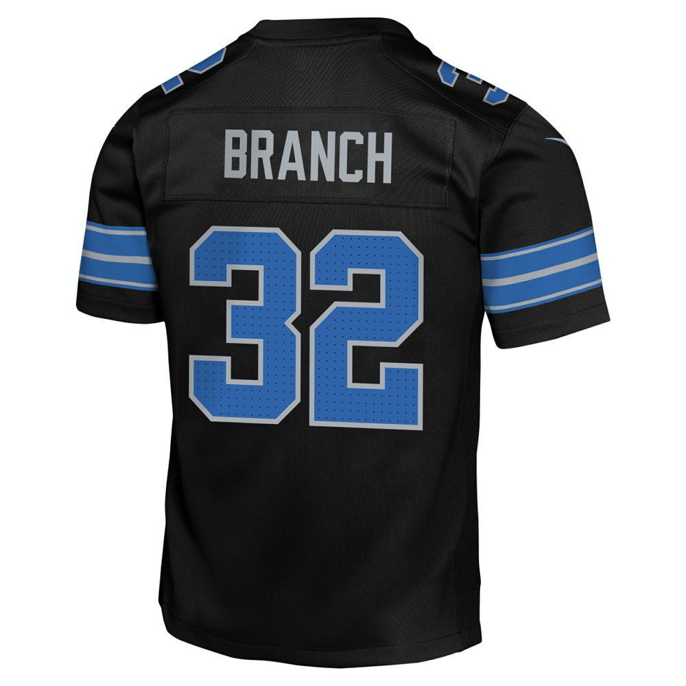 Nike Brian Branch Detroit Lions Youth Game Jersey Black