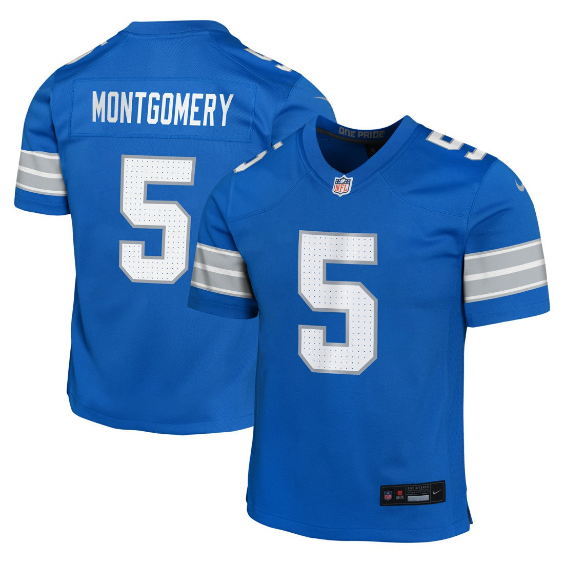 Nike David Montgomery Detroit Lions Youth Game Jersey Blue