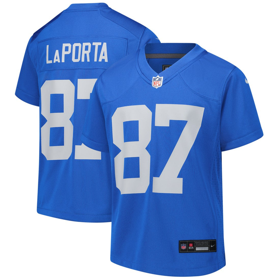 Nike Sam LaPorta Detroit Lions Youth Game Jersey Blue