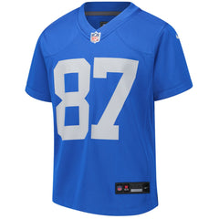 Nike Sam LaPorta Detroit Lions Youth Game Jersey Blue