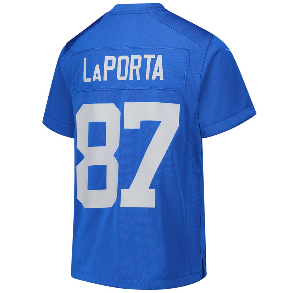 Nike Sam LaPorta Detroit Lions Youth Game Jersey Blue