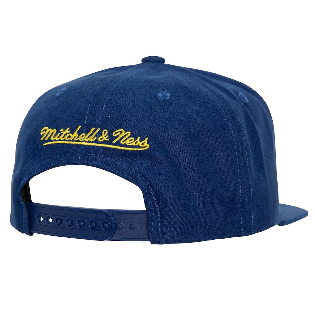 Golden State Warriors Sweet Suede Snapback Hat for sale Royal | Mitchell & Ness discount
