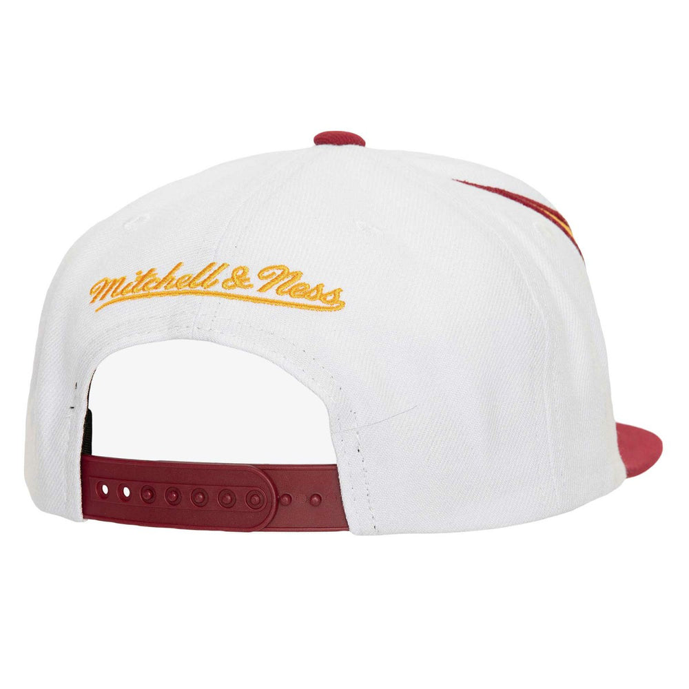Miami Heat Waverunner Snapback Hat White/Red | Mitchell & Ness